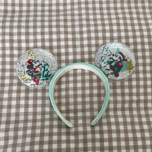 Disneyland Resort Accessories - Disney-Inspired Mint Green Mickey Mouse Snow Globe Ear Headband